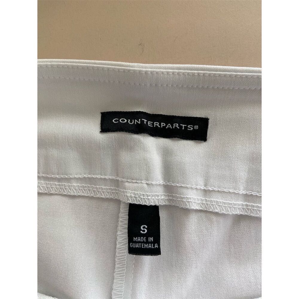 Women's White Capri Pants Size S Pull-On Straight Leg - Picture 4 of 5